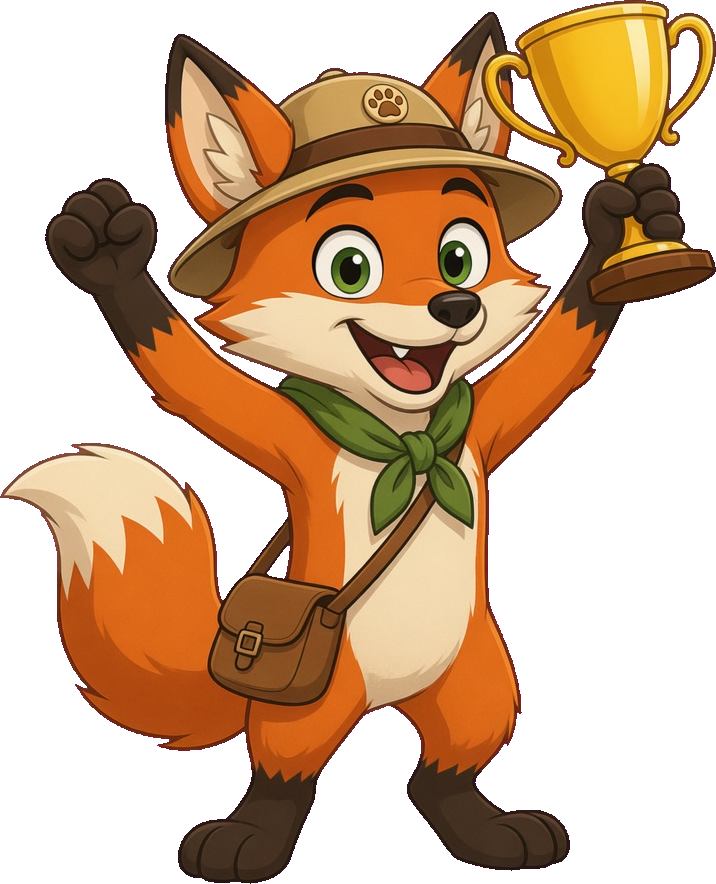 Scout celebrating