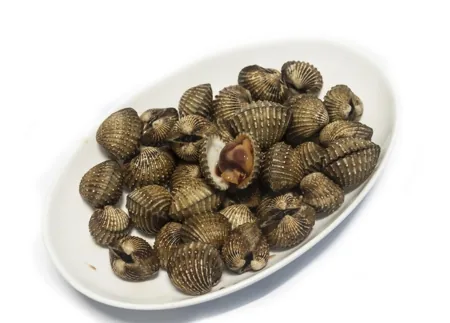 Cockles, tiny ribbed clams with heart-shaped shells