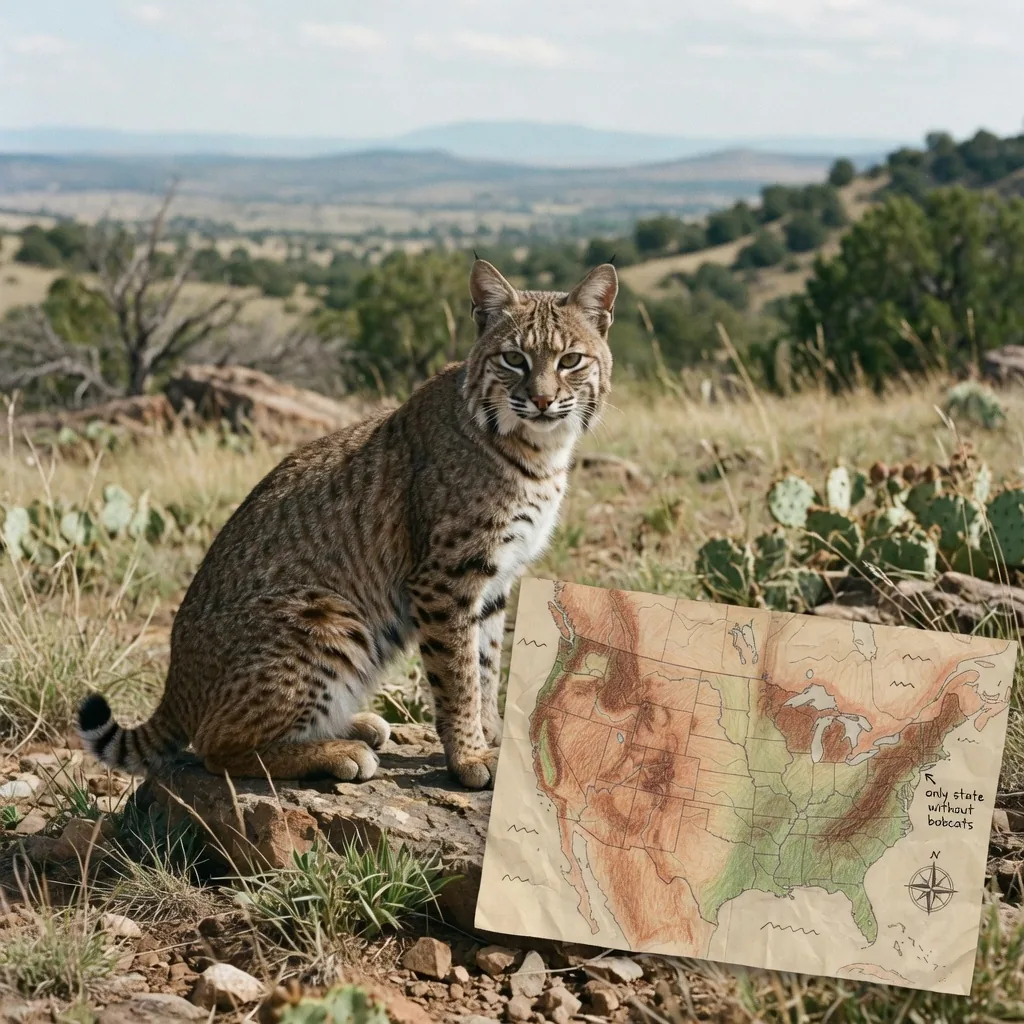 Map showing the geographic range of bobcats across North America