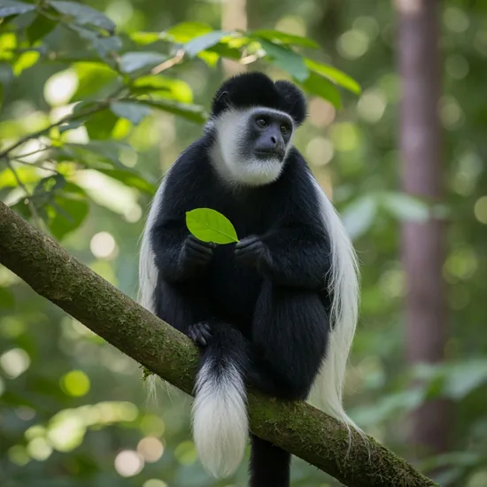 Eastern black-and-white colobus monkey