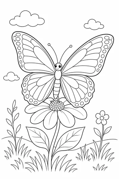 Butterfly coloring page