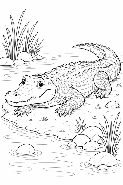 Crocodile coloring page
