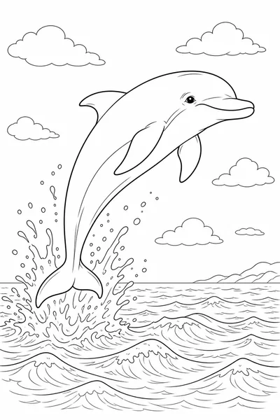 Dolphin coloring page