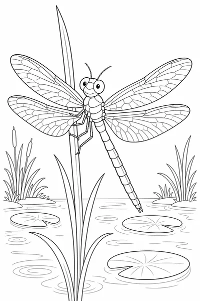 Dragonfly coloring page