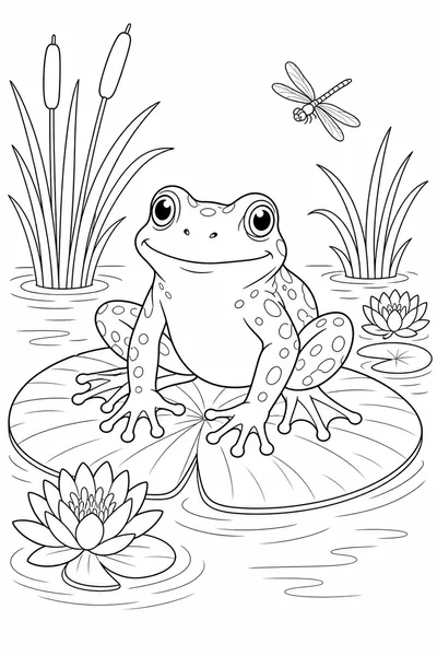 Frog coloring page