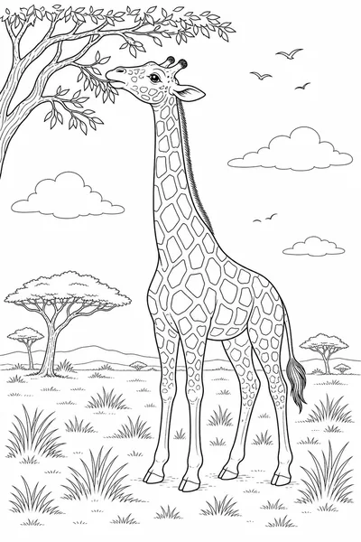 Giraffe coloring page