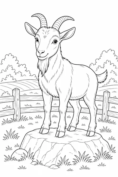 Goat coloring page