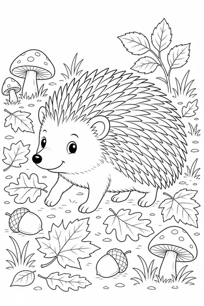Hedgehog coloring page