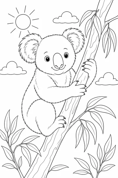 Koala coloring page