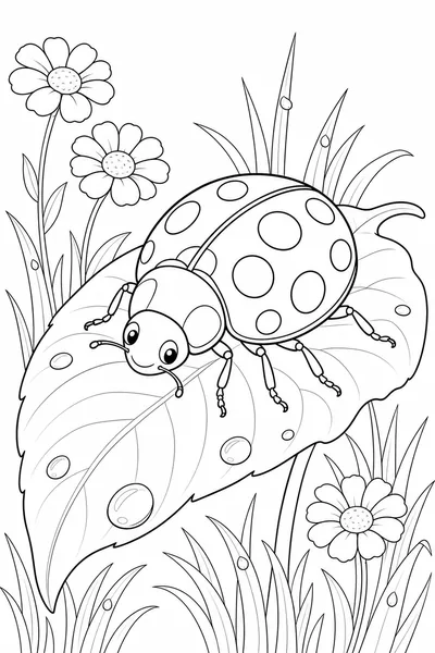 Ladybug coloring page
