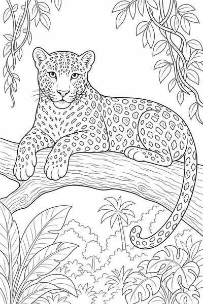 Leopard coloring page