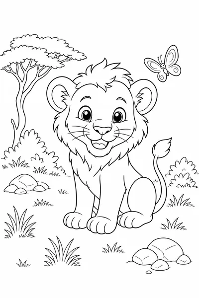Lion Cub coloring page
