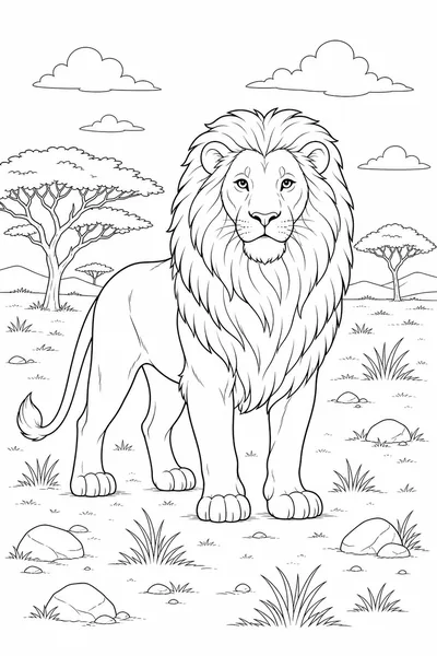Lion coloring page