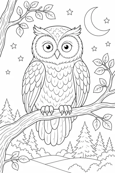 Owl coloring page