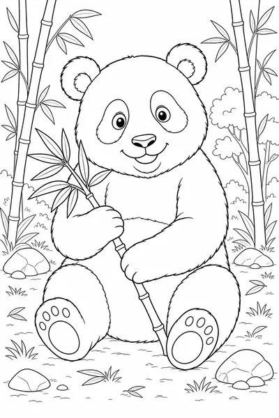 Panda coloring page