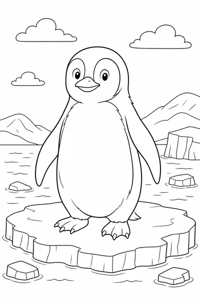 Penguin coloring page