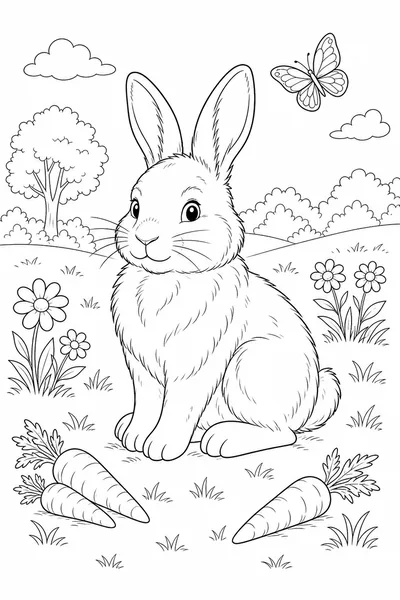 Rabbit coloring page