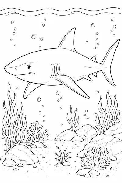 Shark coloring page