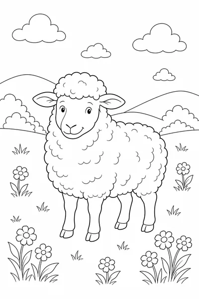 Sheep coloring page