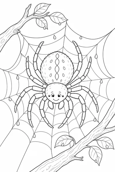 Spider coloring page
