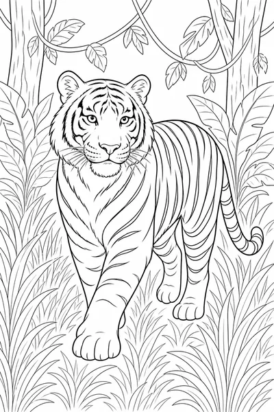 Tiger coloring page