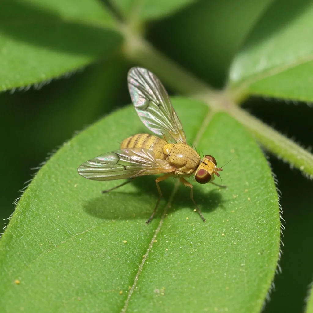 Ormia ochracea, a small parasitic fly that homes in on cricket chirps to deposit its larvae