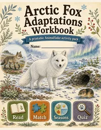 Arctic Fox Adaptations printable workbook