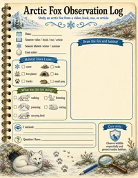 Arctic fox observation log