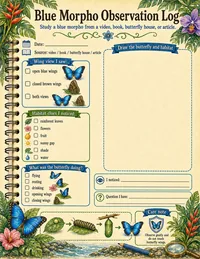Blue morpho observation log