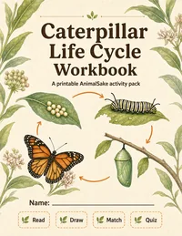 Caterpillar Life Cycle printable workbook