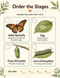 Caterpillar Life Cycle: Order page