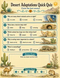 Desert adaptations quick quiz