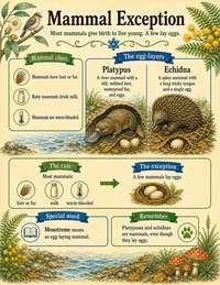 Egg-laying mammals infographic