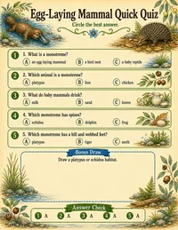 Egg-laying mammals quick quiz