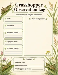 Grasshopper observation log