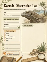 Komodo dragon observation log