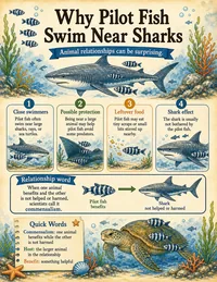 Pilot fish and shark relationship infographic