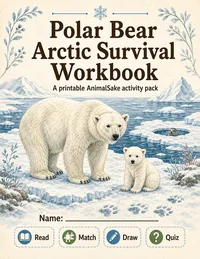 Polar Bear Arctic Survival printable workbook