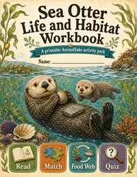 Sea Otter Life and Habitat printable workbook