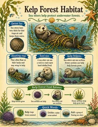 Sea otter kelp forest infographic