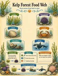 Kelp forest food web worksheet
