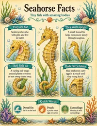 Seahorse facts infographic
