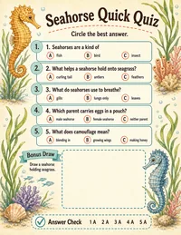 Seahorse quick quiz