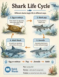 Shark life cycle infographic