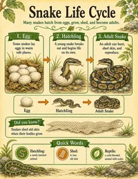 Snake life cycle infographic