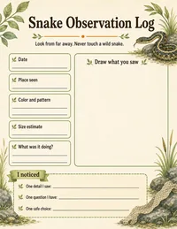Snake observation log