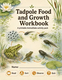 Tadpole Food and Growth printable workbook