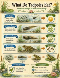 Tadpole diet and growth infographic
