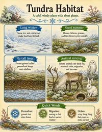 Tundra habitat infographic